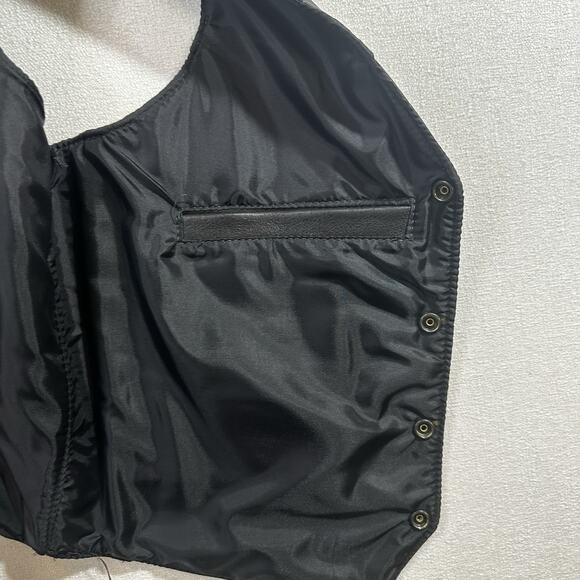 Event Leather Black Motorcycle Leather Vest Men's 44 Riding Club - Picture 10 of 10